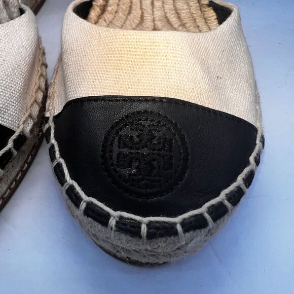 Tory Burch Sandal Women 8M Wedge Espadrilles Ankle Strap Color Block Cruise + - Picture 14 of 16